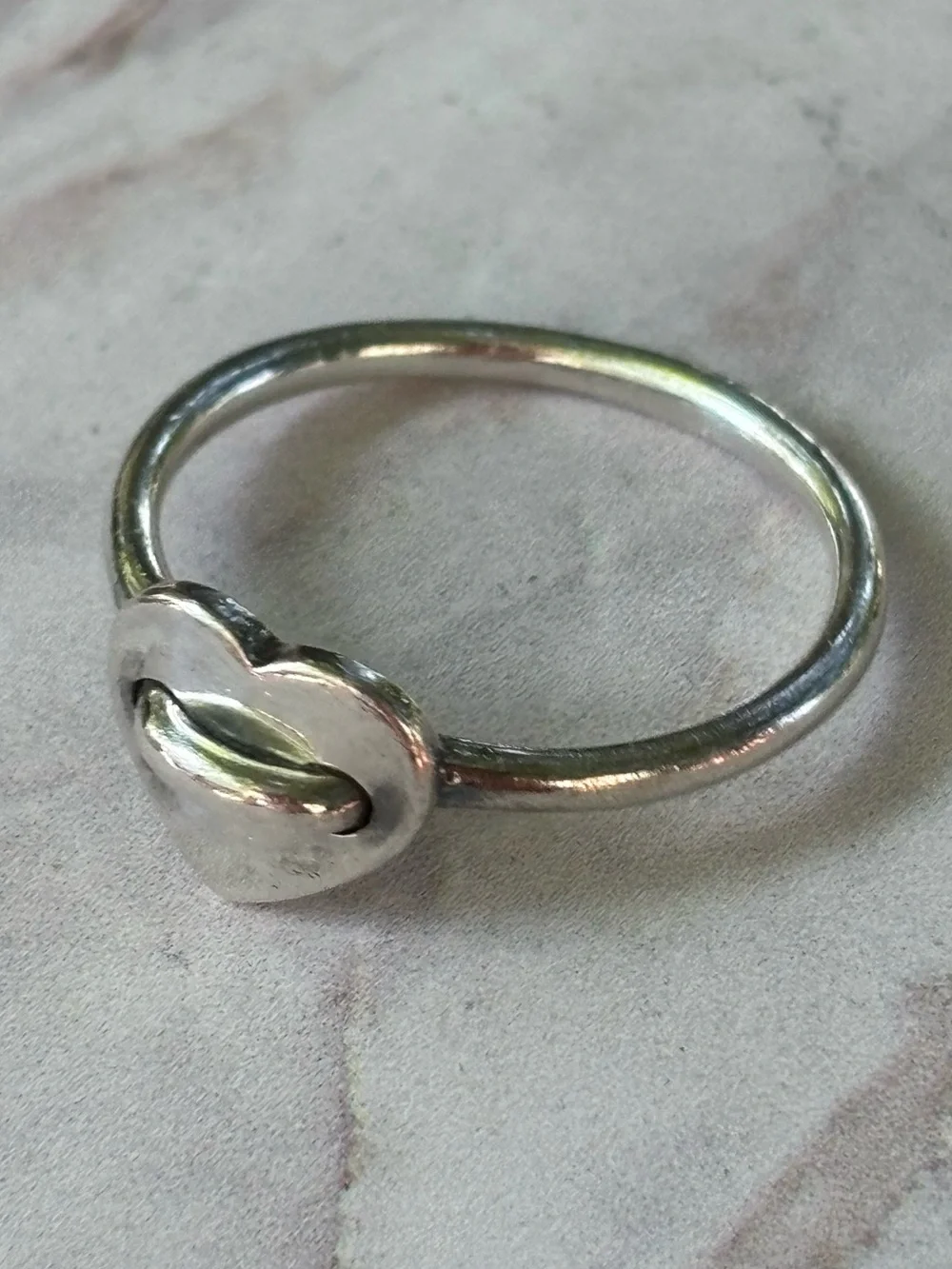 COACH Authentic Sterling Silver 925 Puffy Heart Ring Size 6 Charm Band Vintage